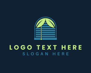 Window - Leaf Window Blinds logo design