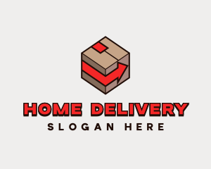 Box Arrow Courier logo design