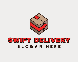 Box Arrow Courier logo design