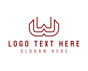 E Commerce - Industrial Manufacturer Letter W logo design