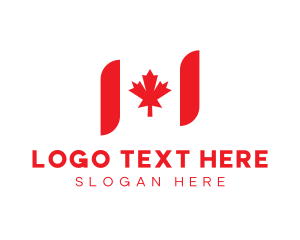 National Flag - Canadian Flag Nation logo design