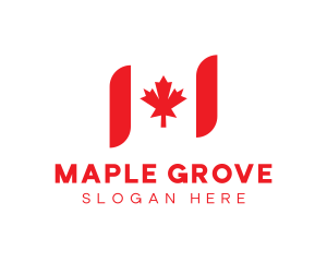 Maple - Canadian Flag Nation logo design