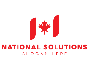National - Canadian Flag Nation logo design