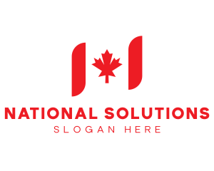 Canadian Flag Nation logo design