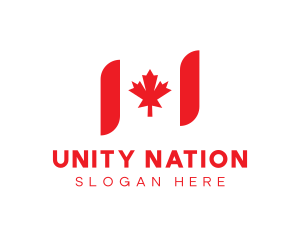 Canadian Flag Nation logo design