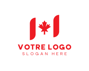 National Flag - Canadian Flag Nation logo design