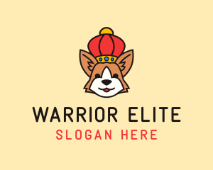 Dog - Corgi Royal Crown logo design
