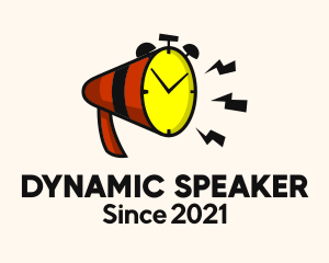 Speaker - Megaphone Alarm Clock logo design