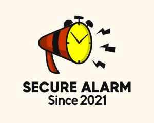 Alarm - Megaphone Alarm Clock logo design