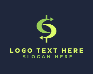 Online Banking - Money Changer Arrow logo design