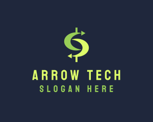 Money Changer Arrow logo design