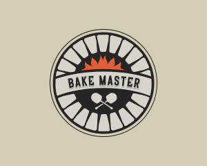 Oven - Pizza Flame Oven logo design