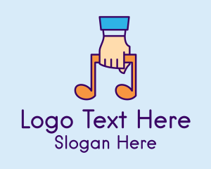 Music Lounge - Music Business Note logo design