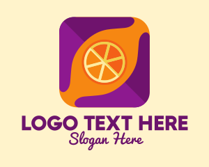 Juice Bar - Orange Fruit Mobile App logo design