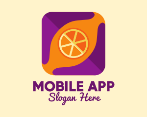 Orange Fruit Mobile App  logo design