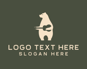 Audio - Polar Bear Guitar logo design