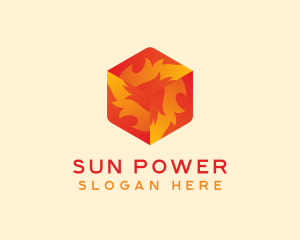 Solar - Solar Fire Cube logo design