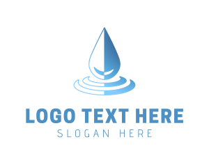 Drop - Gradient Water Drop Ripple logo design