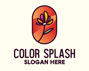 Stained Glass Flower logo design