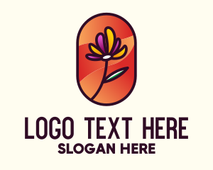Colorful - Stained Glass Flower logo design