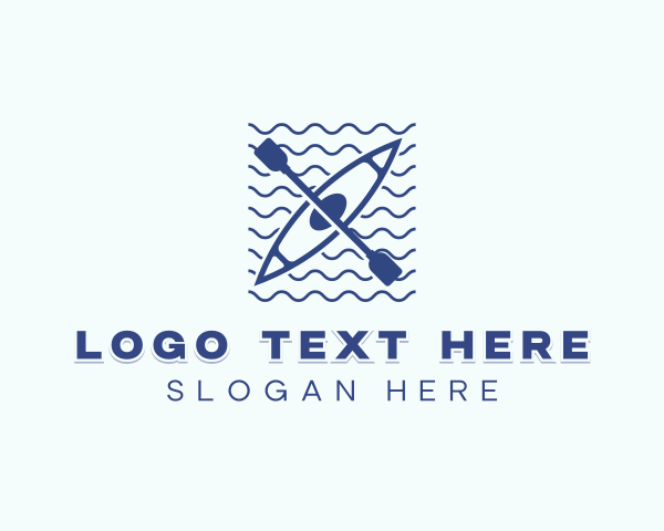 Oars - Boat Kayak League logo design