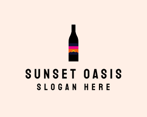 Sunset - Sunset Wine Bottle logo design