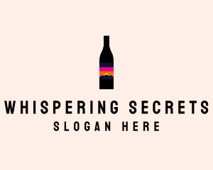 Sunset Wine Bottle  logo design