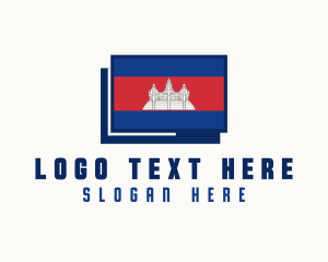 Flag - Cambodia Country Flag logo design