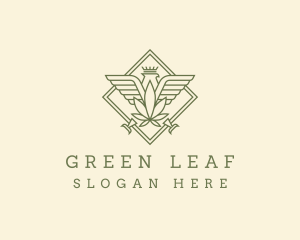 Dispensary - Green Cannabis Eagle logo design