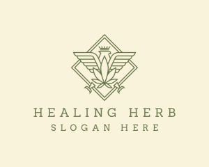 Medicinal - Green Cannabis Eagle logo design