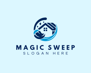 Broom Sweep Housekeeping logo design