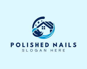 Broom Sweep Housekeeping logo design