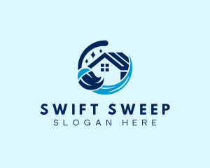 Broom Sweep Housekeeping logo design