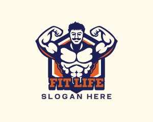 Gym Fitness Muscle logo design