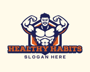 Gym Fitness Muscle logo design