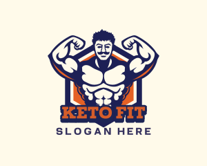 Gym Fitness Muscle logo design