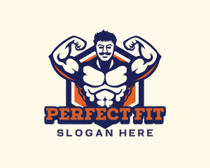 Gym Fitness Muscle logo design