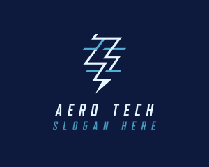 Tech Flash Electrical Lightning logo design