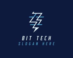 Tech Flash Electrical Lightning logo design