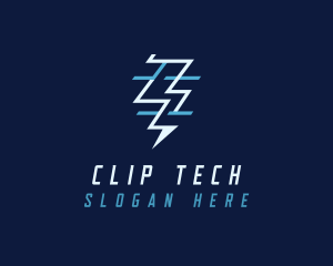 Tech Flash Electrical Lightning logo design