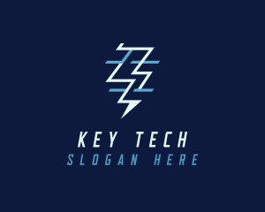 Tech Flash Electrical Lightning logo design