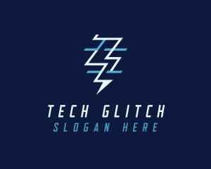 Tech Flash Electrical Lightning logo design