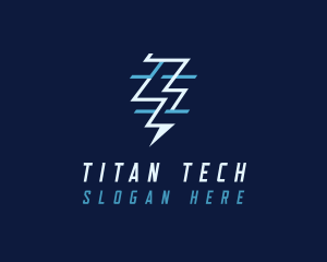 Tech Flash Electrical Lightning logo design