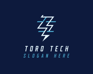 Tech Flash Electrical Lightning logo design