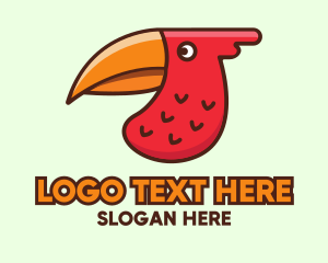 Red - Red Wild Toucan logo design