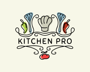 Restaurant Kitchen Spatula logo design