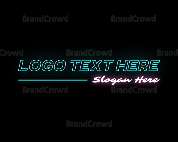 Neon Tilt Wordmark Logo