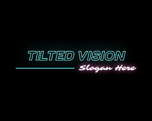 Neon Tilt Wordmark logo design