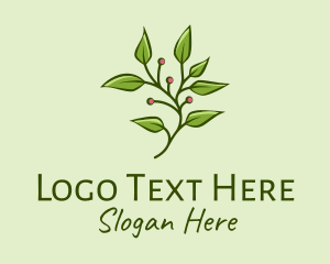 Organic Products - Berry Plant Seedling logo design