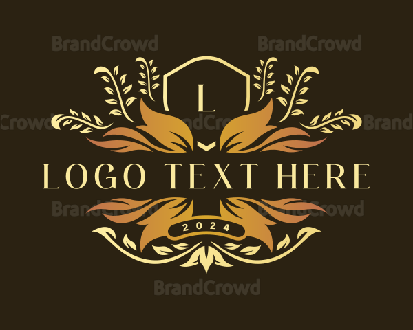 Floral Elegant Crest Logo